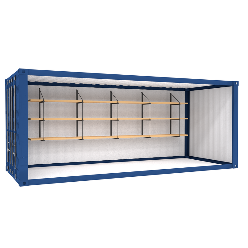 Soporte para Estantería / Estantería de 3 Niveles para Contenedores Marítimos