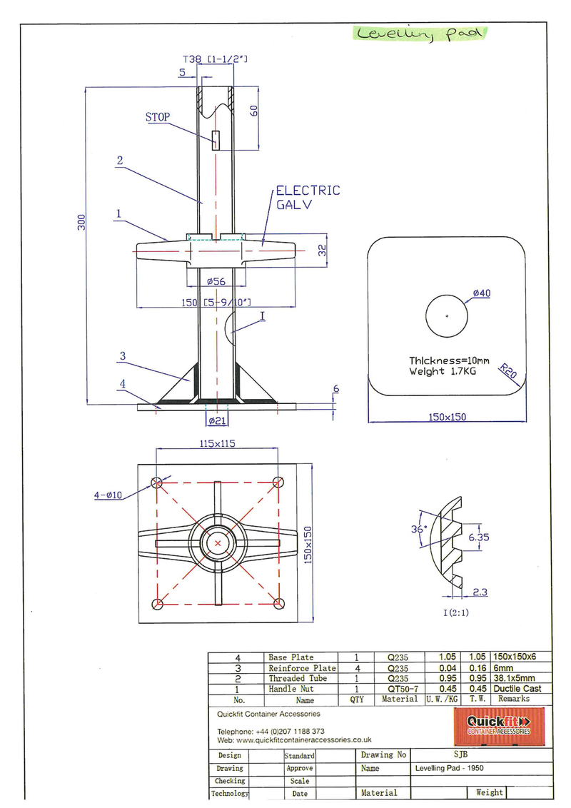 Base Niveladora Ajustable para Contenedores Marítimos