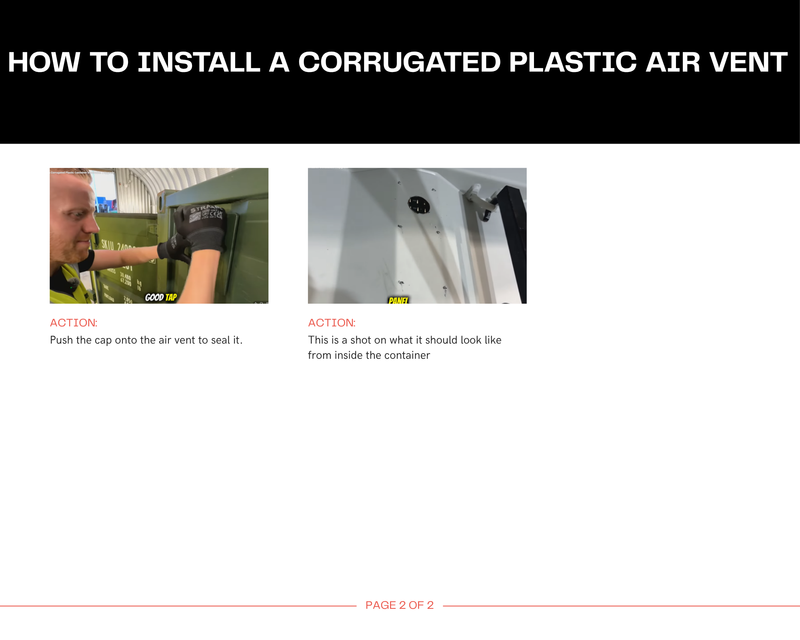 Rejilla de Ventilación Grande de Plástico para Chapa Ondulada