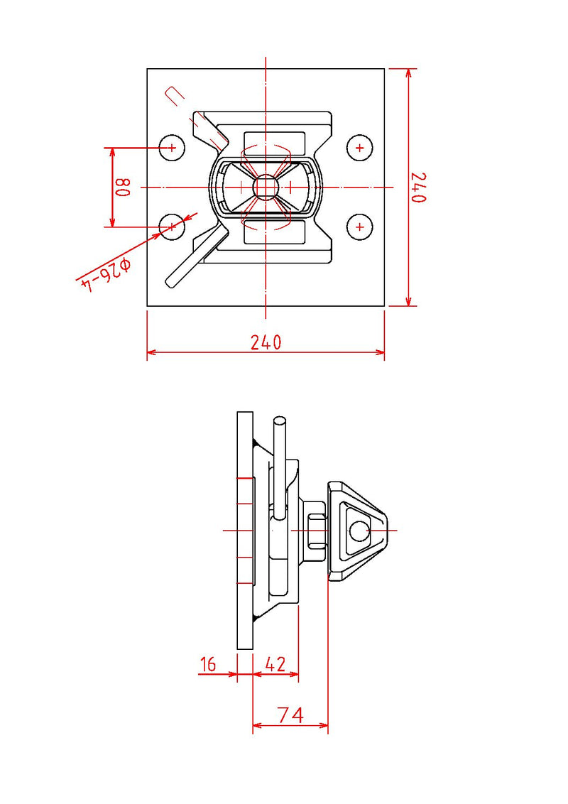Placa de Fijación Twistlock para Contenedores Marítimos con Soldadura Industrial